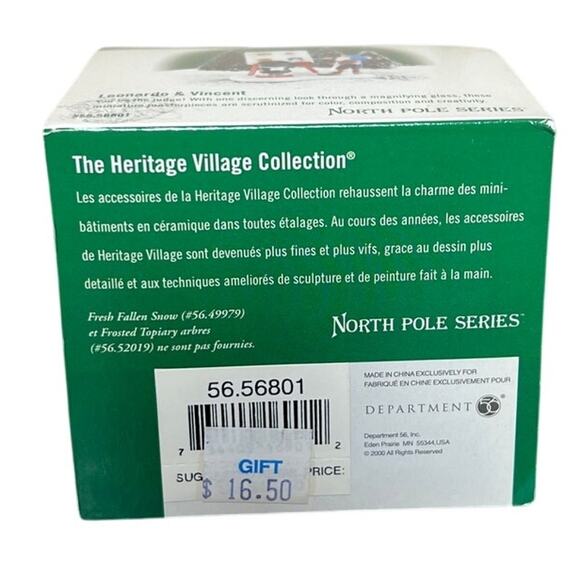 Department 56 North Pole Series Leonardo & Vincent Decoration - Picture 5 of 7